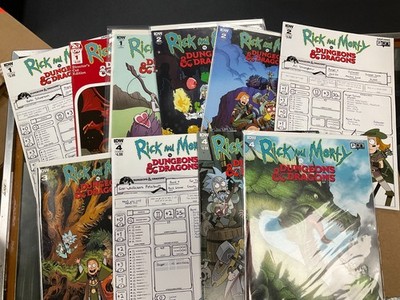RICK & MORTY DUNGEONS & DRAGONS 1-4 FULL SET HIGH GRADE W/ RI RE VARIANTS
