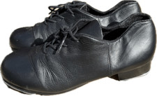 Capezio Leather Tele Tone Tap Black Shoes 8M CG19