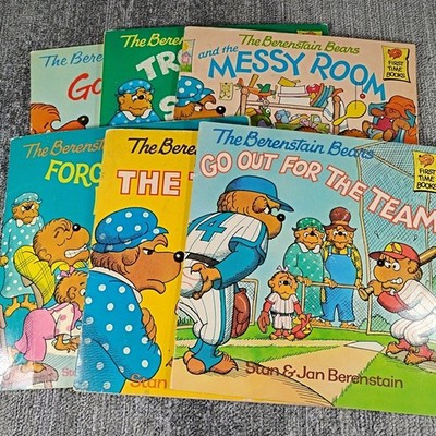 Berenstain Bears Vintage 6 Paperback Book Lot Stan Jan First Time Read To Me