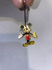 Vintage 3 Piece Disney 3D Mickey Mouse Necklace Charm Vibrant Colors Gold Tone