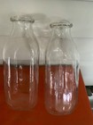 Vintage Clear Glass Milk Bottle (4) Pints and Quarts — photo 3
