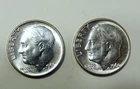 $2.50 UNDER SPOT ~   Two (2)  1960 D Roosevelt 90% Silver Dimes ~ UNC 10¢ Coins