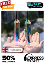 2Pcs Large Crystal Sun Catcher Prism Rainbow Window Hanging Aesthetic Home Decor