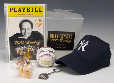 Billy Crystal 700 Sundays Opening Night hand SIGNED baseball & goodies JSA COA