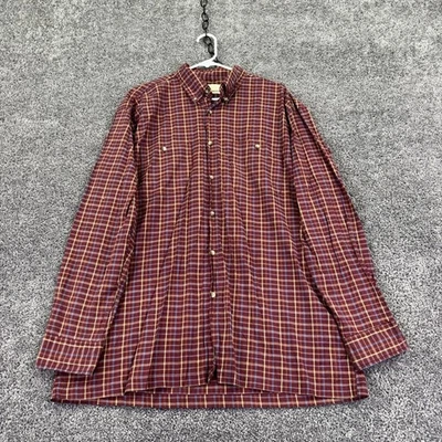 Eagle Crest Shirt Mens Large Red Plaid Long Sleeve Button Up Casual Pockets - Image 1 of 4