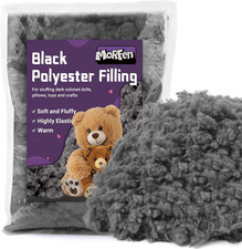 3.5Oz/100G Black Polyfill Stuffing for Crafts, Black Fiber Fill, Polyester Stuff