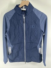 Peter Millar Crown Jacket Quilted Lined Woman's Size Medium Blue