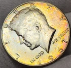 🌈 1967 Kennedy Half Dollar, 40% Silver, Beautifully Toned - JFK-6713z