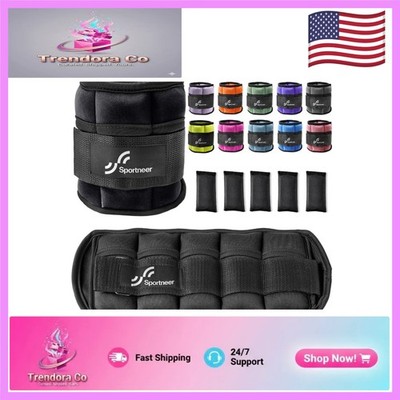 Adjustable Ankle Weights - 1-5 Lbs Each, Perfect for All Workouts