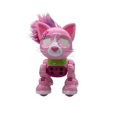Spin Master Zoomer Meowzy Pink Robotic Interactive Kitten Toy LED Eyes 6"