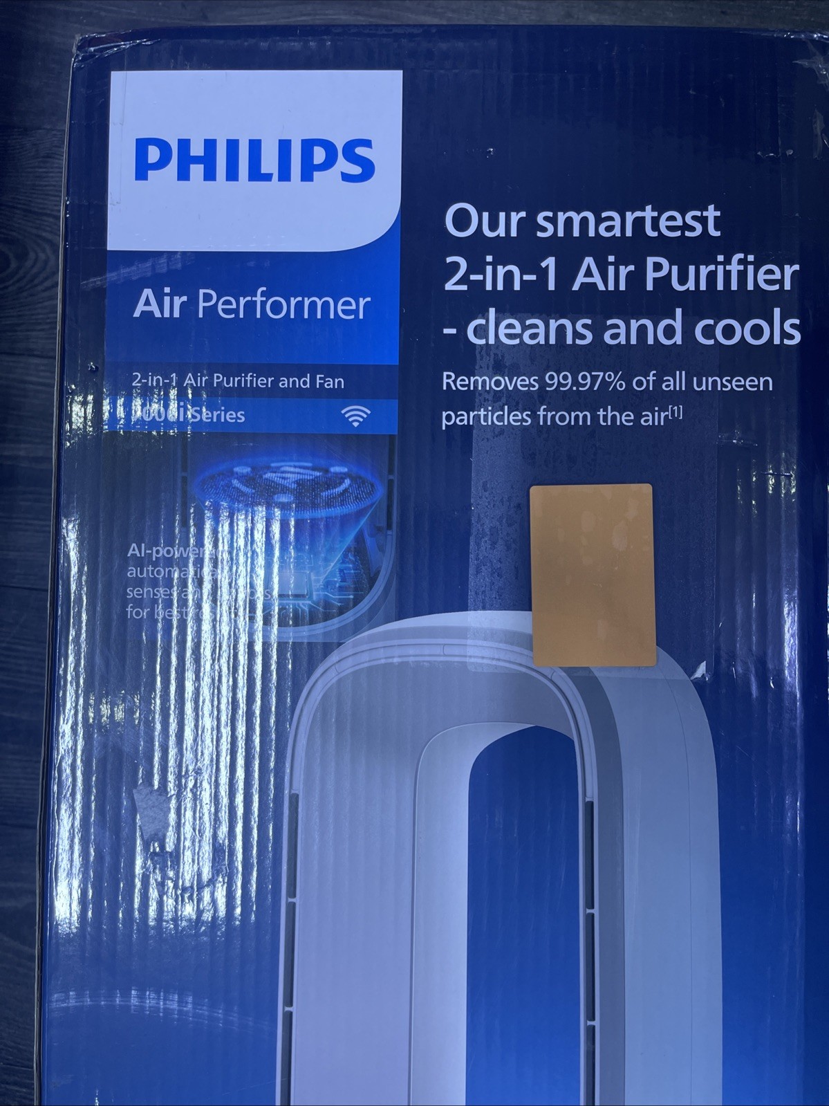 Philips 2-in-1 HEPA Air Purifier + humidifier, up to 70 m², white (AMF765/30)