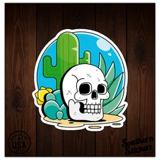 Desert Cactus Skull - Vinyl Decal Sticker - Car Window Laptop - ebn12032