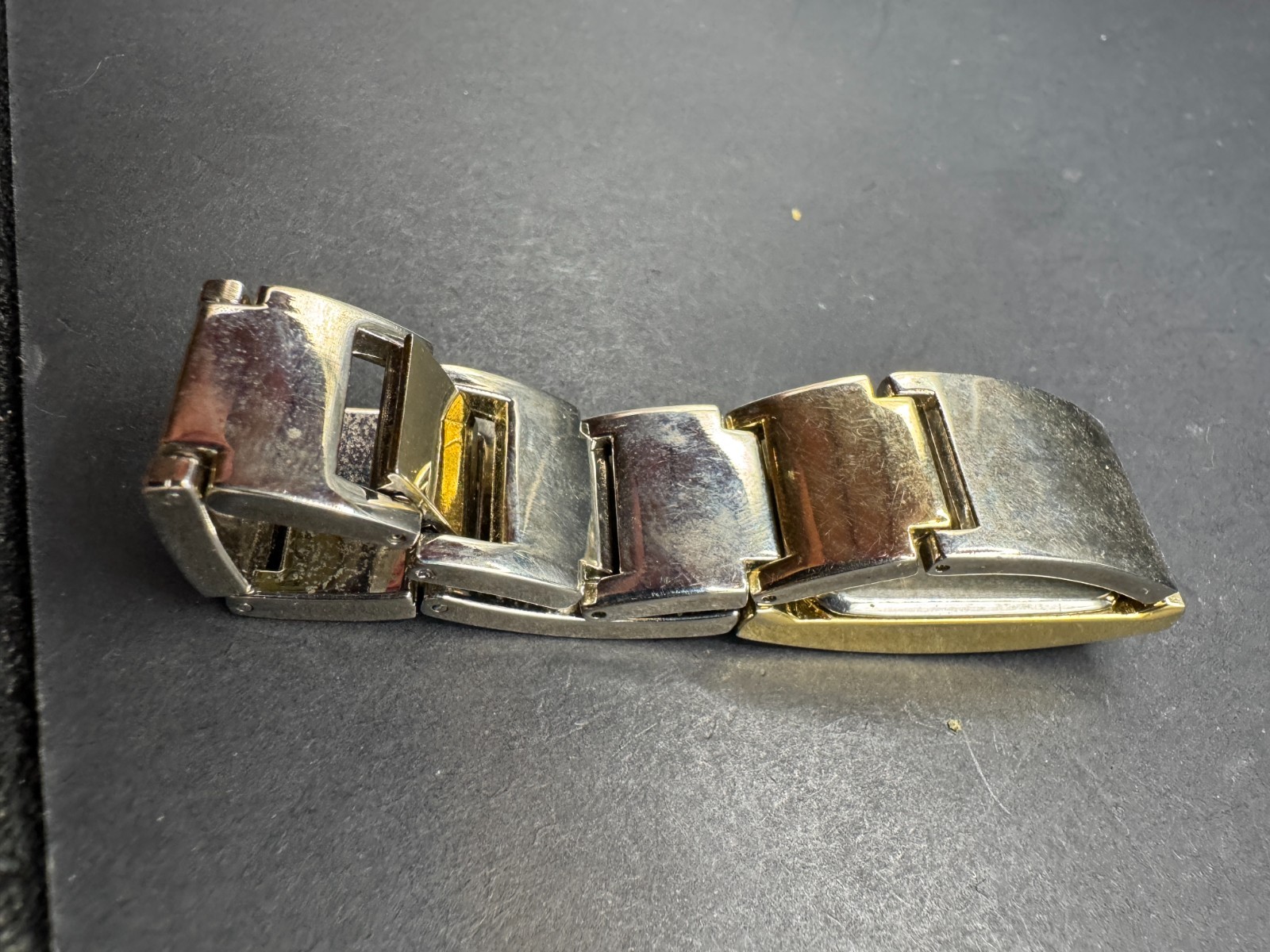 Collezio Diamond Analog Rectangular Two Tone Blac… - image 6