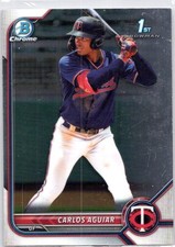2022 Bowman #BCP-1 Carlos Aguiar Chrome Prospects