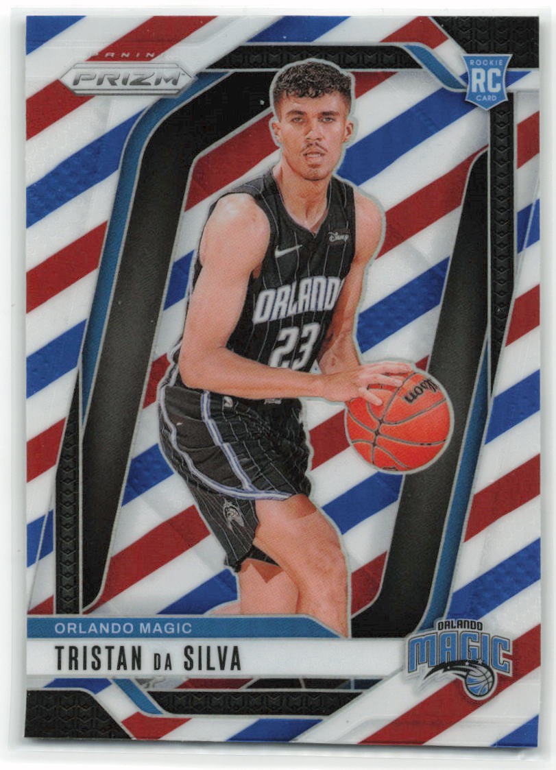 2024-25 Panini Red White Blue Prizm Tristan da Silva #256 Orlando Magic RC