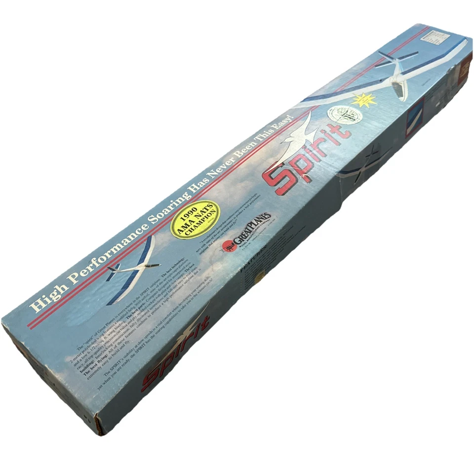 NEW! Great Planes "SPIRIT" 78 1/2" Wingspan Championship Winning Glider RARE Kit - Image 2 of 4