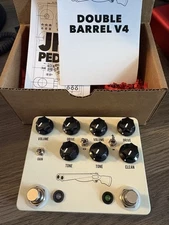 JHS Double Barrel V4 Dual Overdrive Guitar Pedal - White