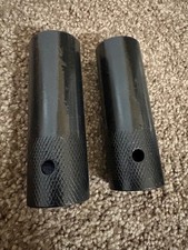 BMX / FREESTYLE BIKE PEGS FOR  3/8" AXLE.  (1 PAIR) METAL BLACK BMX BIKE PEGS
