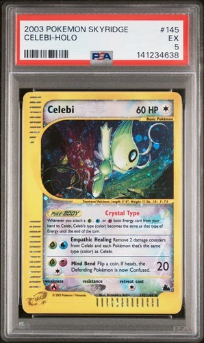 2003 POKEMON SKYRIDGE #145 CELEBI-HOLO PSA 5