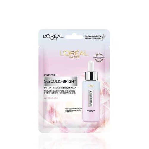 Loreal Paris Glycolic Bright Instant Glowing Serum Sheet Mask, 22 g - Picture 5 of 5