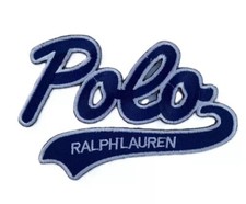 Polo Ralph Lauren Big Stick-On Patch 5" Blue Black Embroidery Free Shipping