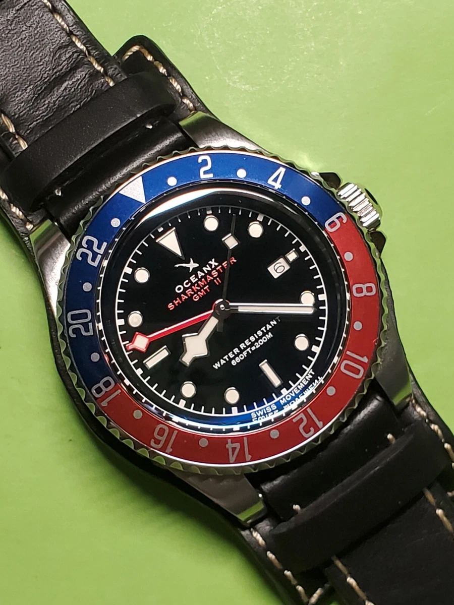 Oceanx Sharkmaster GMT II Pepsi Ref.SMS Gmt 221 0032 Quartz gents Watch