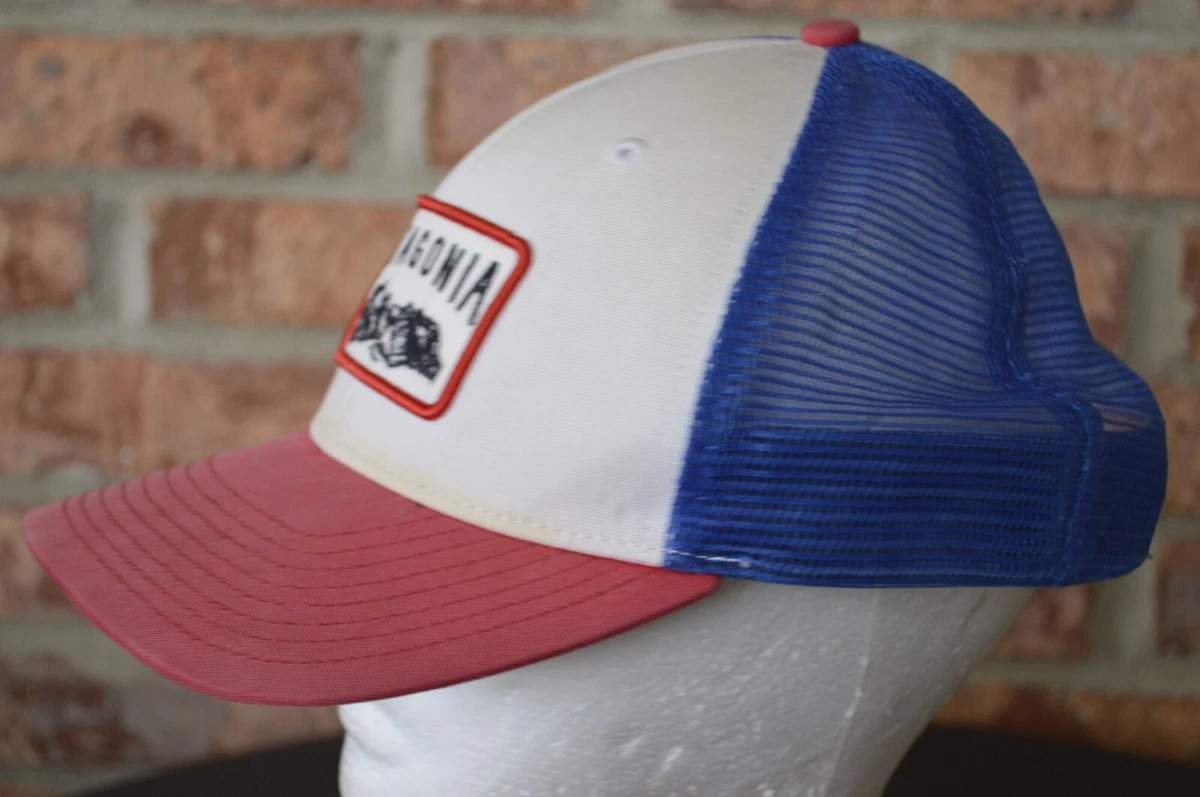 Patagonia Mountain Trucker Hat Snapback Red White Blue Cap Adult One size