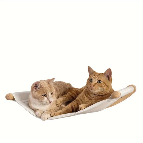 Wall Mounted Cat Tree Cat Shelf Set, Cat Wall Furniture with Cat Hammocks Indoor - Picture 6 of 12