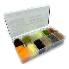 MICRO FINE DRY FLY DUB DISPENSER - Hareline Fly Tying Dubbing 12-Colors NEW!