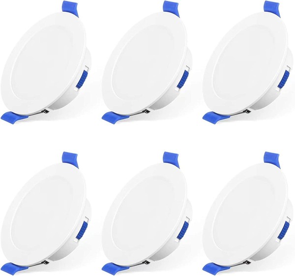 6X Led Einbauleuchten Dimmbar Spot Set Strahler Ultraflach Panel Deckenspot-image