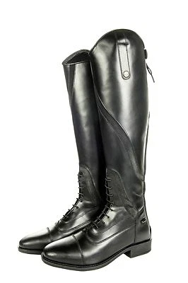 HKM Leder Reitstiefel -Gijón-, Standardlänge-und weite Reißverschluss hinten 9108