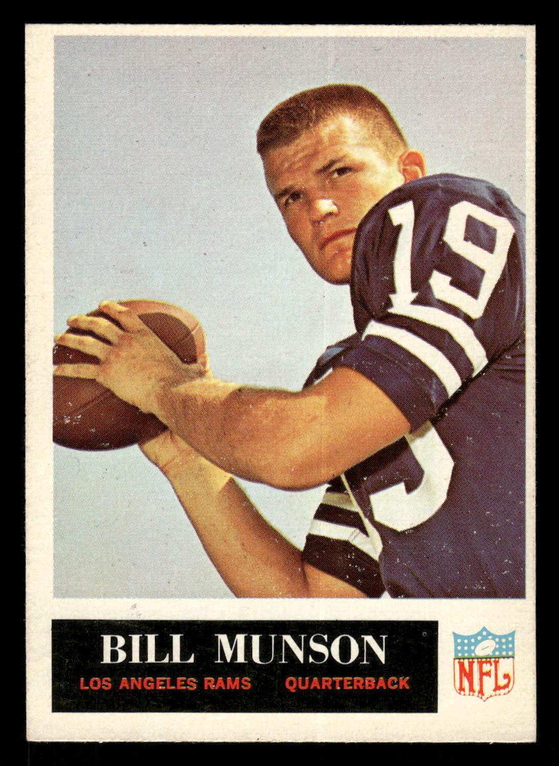 bill-munson-1965-philadelphia-93-rc-los-angeles-rams-excellent-ebay