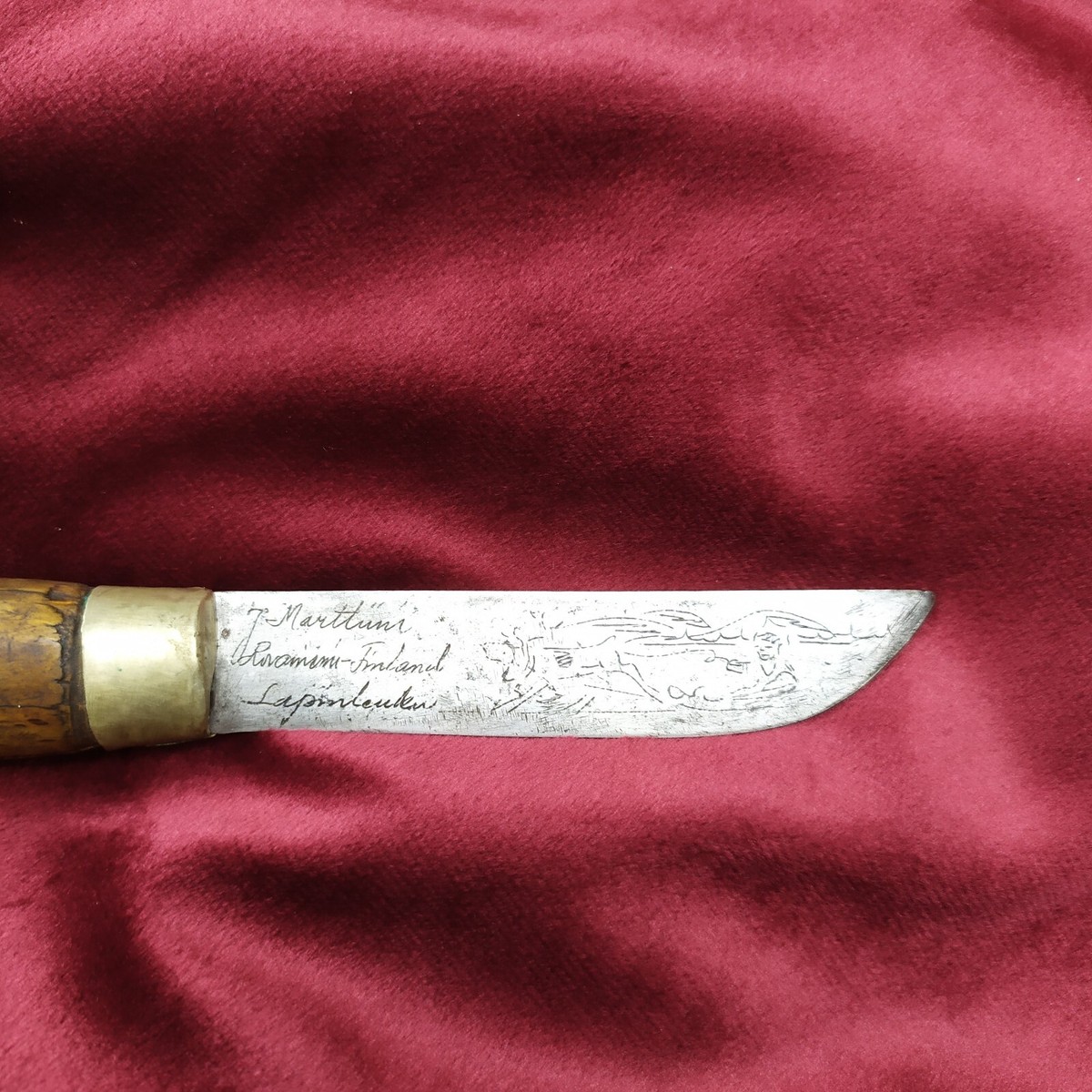 Antique Finnish puukko knife Original Marttiini Sami Lapland Leuku