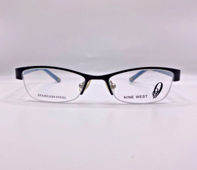 Nine West NW154 01Z4 Brown Metal Semi Rim Optical Eyeglasses Frame 45-16-125 *SD
