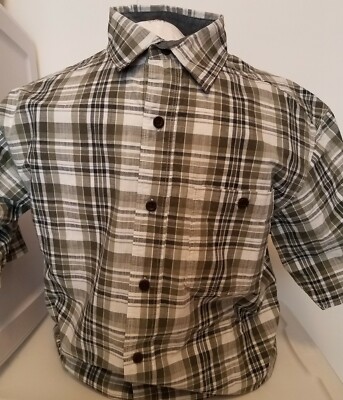 NEW Redhead Men's Plaid Short Sleeve Button Up Shirt Size Large