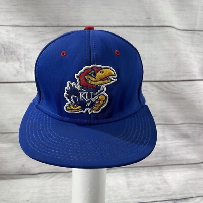 Kansas Jayhawks Blue Hat Baseball Cap  The Game pro One Size A Flex