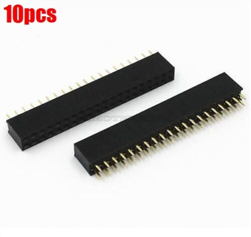 10Pcs 2.54MM 2X20 40Pin Female Straight Header Pitch Socket Double Row Strip co - Photo 1/2