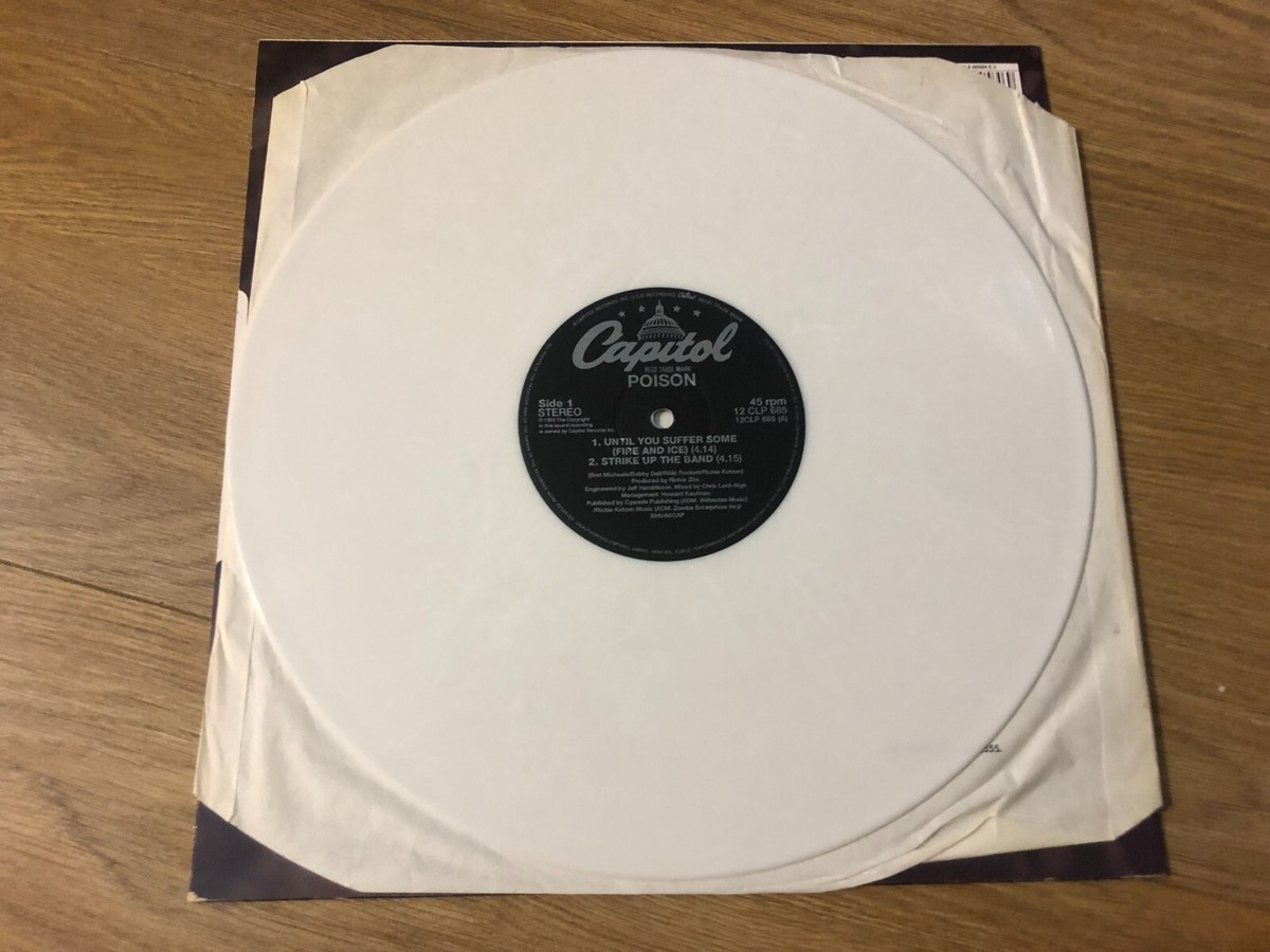 POISON Until You Suffer Some 4-Track WHITE Vinyl Maxi-Single RARE