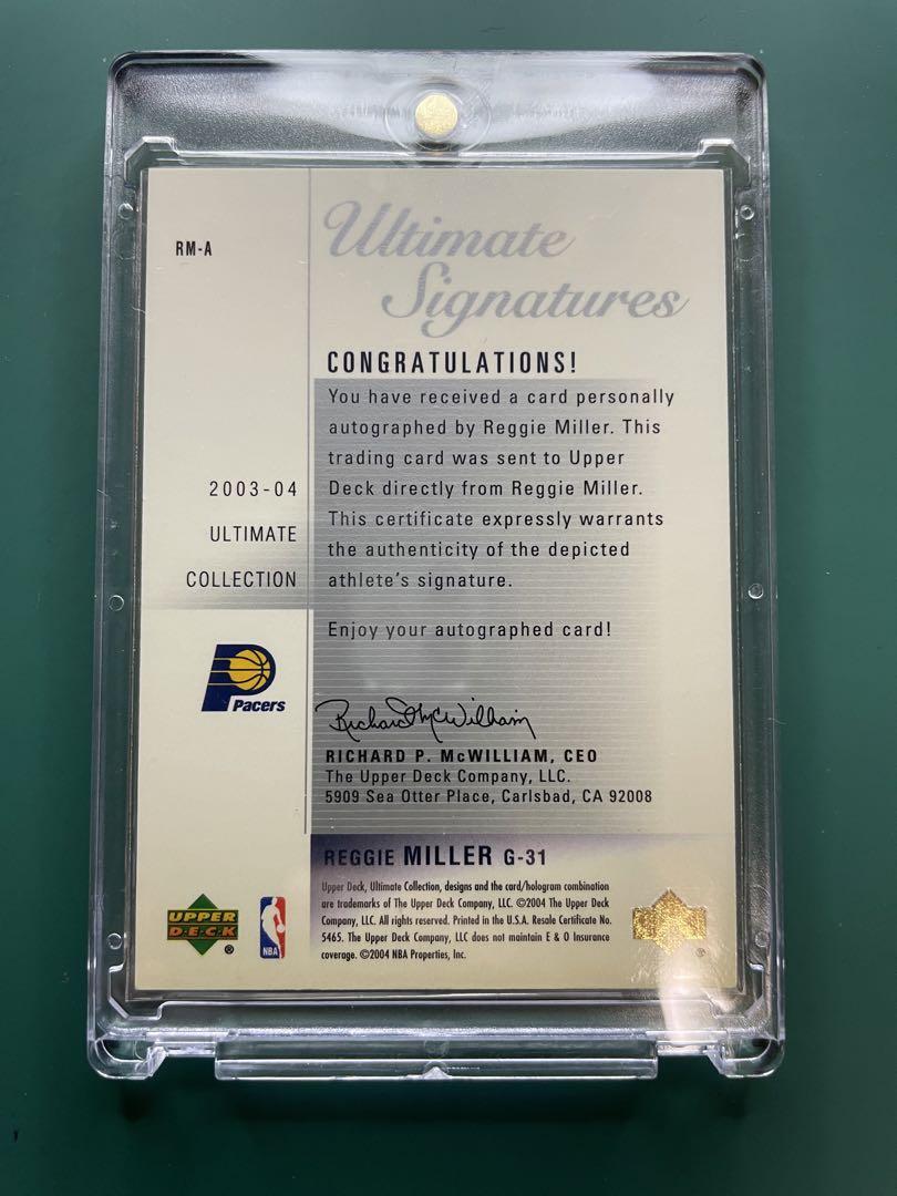 Nba Reggie Miller / Ultimate Auto Hof | eBay