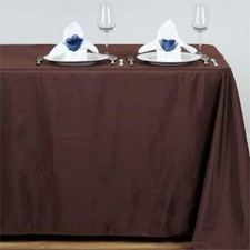 48"x58" and 64"x88" Chocolate Polyester Rectangular Tablecloth
