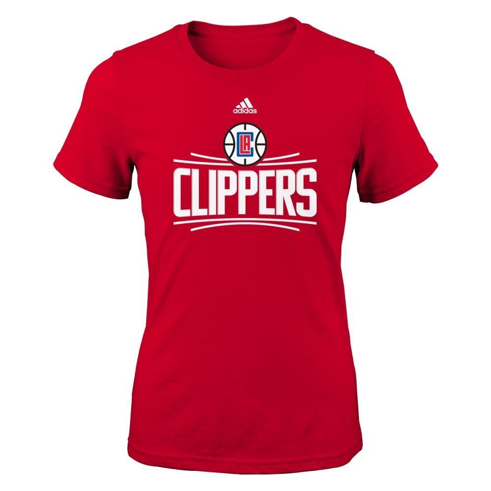 LA Los Angeles Clippers Youth Girls Primary Logo T-Shirt (Red) XL