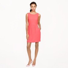 J.Crew Camille Dress Neon Pink Sheath Fit