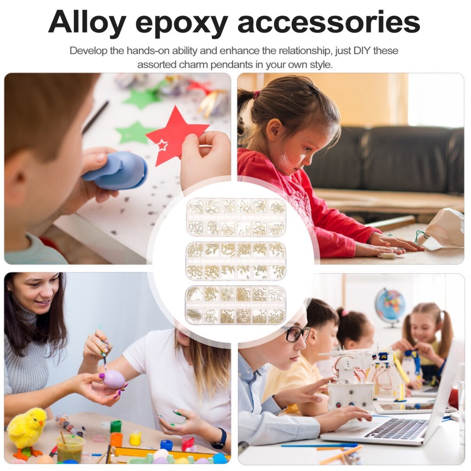 3 Boxes Epoxy Resin Kit DIY Accessories Mix Charms Decorations eBay