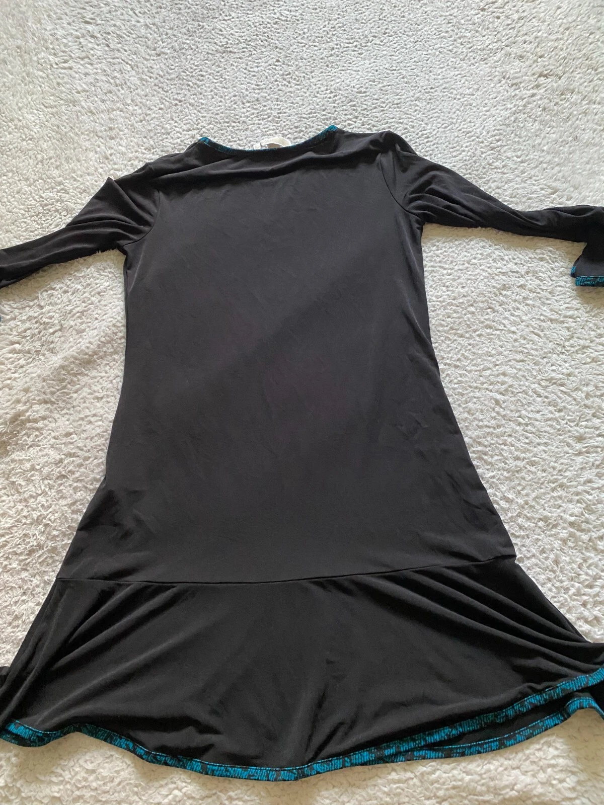 Camicia corta Michael Kors donna manica svasata a 3 4 collo a vite abito nero taglia S