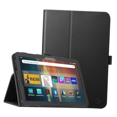  Folio Case for Amazon Kindle Fire HD 8 & Fire HD 8 Plus Tablet (12th Black