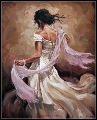 Scarf Dancer - Counted Cross Stitch Patterns - Color & BW Symbols