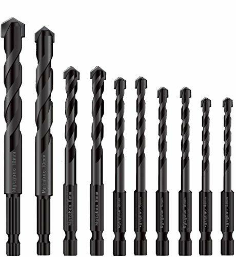 10pcs Black Concrete Drill Bit Set 