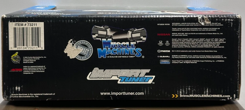 Muscle Machines Import Tuner '98 TOYOTA SUPRA 1:24 Scale Die Cast Green - New - Image 3 of 4