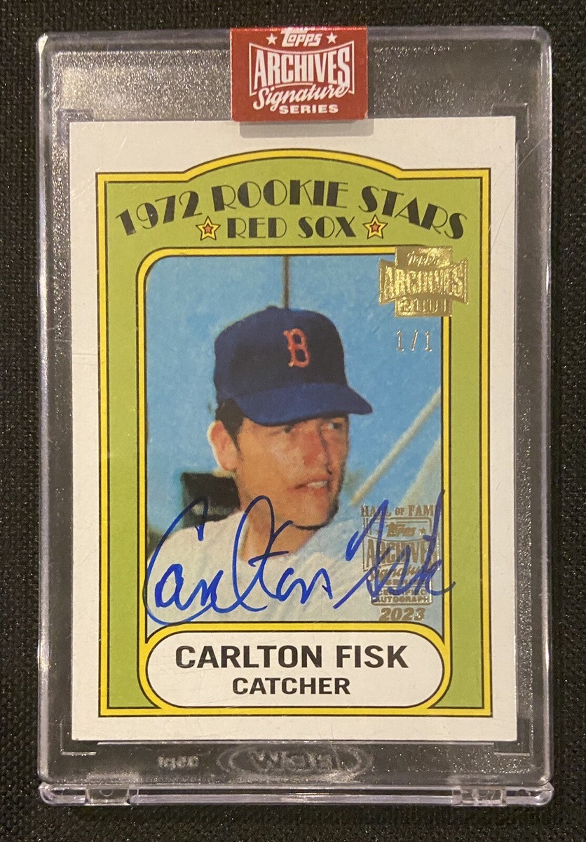 2023 Topps Archives CARLTON FISK RC AUTO 1/1 2001 Rookie Reprint 