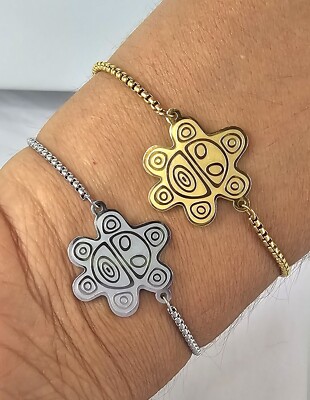 Taino Sun Symbol Slider Bracelet Unisex Stainless Steel Puerto Rico